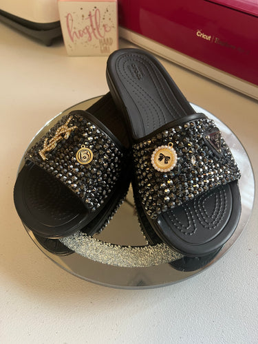 Designer Inspired Croc Slides Women’s Size 9