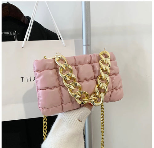 Chain Handbag-Pink